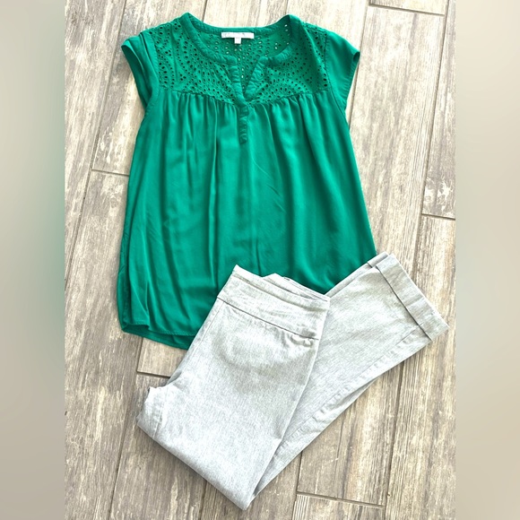 Green Daniel Rainn Sleeveless top! - Picture 1 of 4